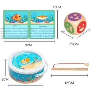 Giocattoli da <span class=keywords><strong>pesca</strong></span> in legno per <span class=keywords><strong>bambini</strong></span> botte animali marini giocattoli interattivi cognitivi <span class=keywords><strong>gioco</strong></span> di <span class=keywords><strong>pesca</strong></span> - Product Image 3
