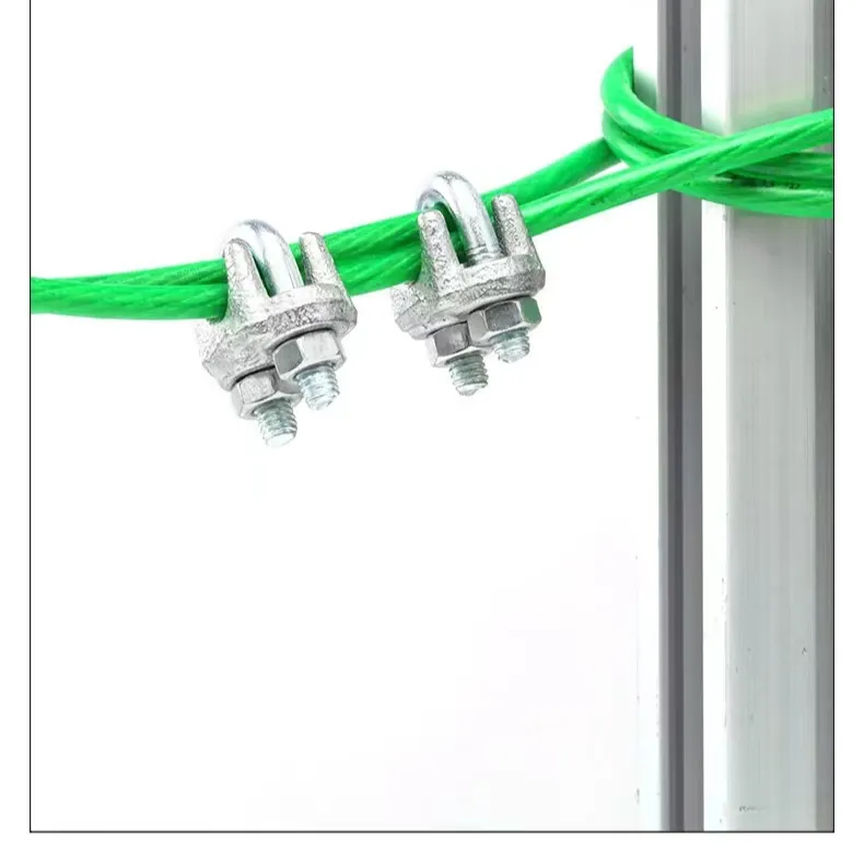 Atacado suporte elétrico galvanizado fio corda clipes para elevação conexão