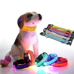 LED 개 애완 동물 목걸이 USB 충전식 꽃 패턴 애완 동물 칼라 사용자 정의 패턴 사용자 정의 쓰기 나비 넥타이와 개 목걸이