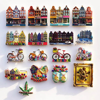 Aimants de réfrigérateur en polyrésine 3D personnalisés en gros, autocollants de réfrigérateur, souvenirs de ville, cadeaux, aimants de réfrigérateur en résine