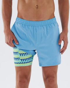Oem Logo Men's Vintage 100% Polyester Waterproof Quick Dry Elastic Waistband Sports Running <b>Shorts</b> 2 Pack Workout <b>Travel</b> - Product Image 3