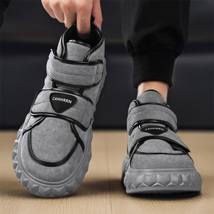 Zapatillas de caña alta para <span class=keywords><strong>hombre</strong></span> <span class=keywords><strong>con</strong></span> cierre de <span class=keywords><strong>velcro</strong></span>, zapatos casuales de otoño e invierno <span class=keywords><strong>con</strong></span> forro de malla, nuevos zapatos de tobillo 2025 - Product Image 4