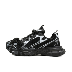 รองเท้า Balanshica 3XL รุ่น Dad Shoes สำหรับผู้ชายและผู้หญิง พื้นหนา น้ำหนักเบา ระบายอากาศได้ดี สไตล์วินเทจ ดีไซน์แบบ Runway รองเท้าผ้าใบคู่รัก - Product Image 1