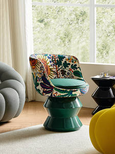 Rotatable PU Leather Indoor Leisure <b>Chair</b> Ergonomic Swivel <b>Lounge</b> <b>Chair</b> for Bedroom Office - Product Image 2