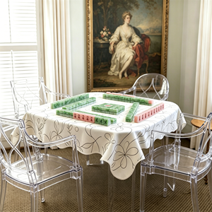 Factory Custom Color Custom Hand Painting Jade Look Mahjongg Tiles Stone American <strong>Majong</strong> Travel Game <strong>Set</strong> - Product Image 6
