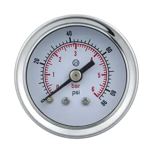 Oem Aangepaste Drukmeter 0 Tot 60 Psi Axiale Drukmeter Meetdruk Voor Watergas