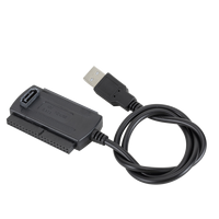 Kabel USB 2.0 IDE/SATA 3-in-1 dengan Power Supply Bersertifikasi ROHS, Konduktor Tembaga Berlapis Timah, Pelindung Kepang, Selubung PVC, Tersedia dalam Stok