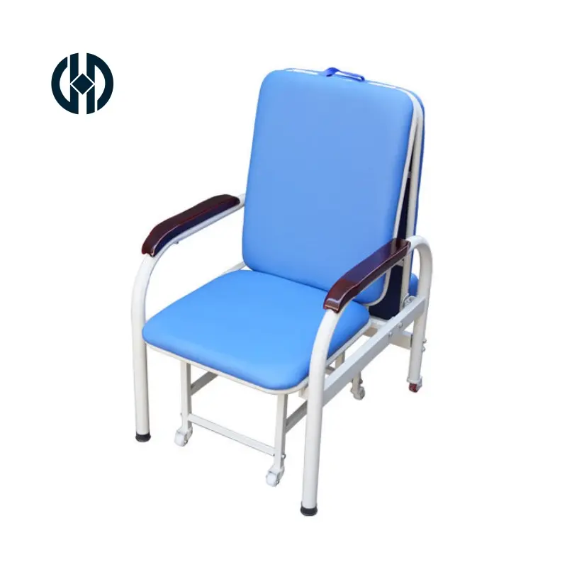 Manhua vendita calda ospedale di alta qualità regolabile pieghevole sedia di scorta della famiglia paziente accompagnano la sedia