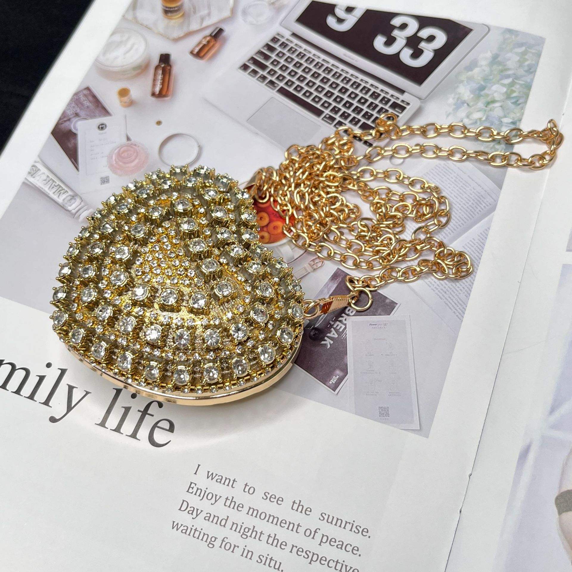 Golden triangle style.