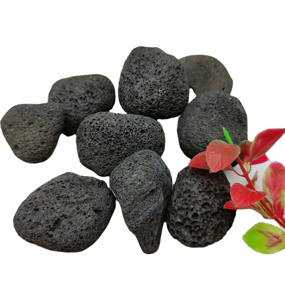 Roca de lava volcánica porosa natural, piedra pómez, rocas de lava roja, precios para plantas, cultivo hidropónico