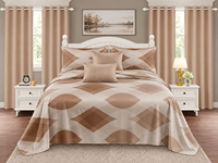 Ensemble de draps de lit 8 pièces, fabrication directe d'usine, OEM ODM, avec rideaux assortis, motifs multiples, pour lits Queen et King, literie de chambre à coucher