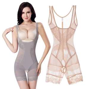 Wholesale Plus Size Lace Medium Compression for Shapewear Colombian Tummy Control Shaping <b>Girdles</b> Shapewear Set for <b>Women</b> - Product Image 6