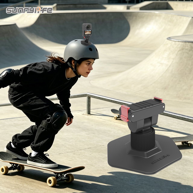Sunnylife Magnetic Flexible Adhesive Silicone Helmet Mount Base Quick-Release Action Camera Holder for Osmo 360/Action 5