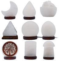 Lampe de sel de l'Himalaya blanche sculptée à la main écologique artisanat naturel ange lampe de Table de nuit amour Style décor à la maison du Pakistan