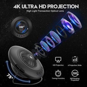 Projecteur de <span class=keywords><strong>planétarium</strong></span> UFO <span class=keywords><strong>Star</strong></span> 8 en 1, lumières nocturnes LED galaxie, abat-jour blanc minimaliste, lumières de plafond pour chambre d'enfant et home cinéma - Product Image 2