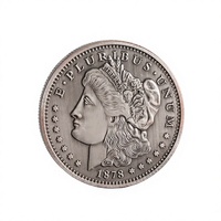 Pièce de monnaie personnalisée Morgan Dollar 1878 Tête de la Liberté Finition antique Réplique en fer Pièce commémorative Cadeau pour collectionneur Vente en gros OEM
