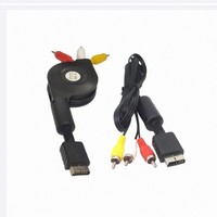 Câble audio-vidéo RVB trois couleurs AV/Ligne avec fil de cuivre nu pour consoles de jeux PS1/PS2/ pour connexion TV