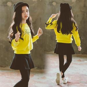 Vente en gros de 2 ensembles de vêtements pour enfants avec des t-shirts amusants, fabrication de leggings, pantalons de yoga sur mesure - Product Image 4