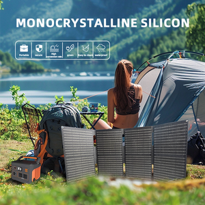 Hot Xách Tay 45W <span class=keywords><strong>60W</strong></span> Có Thể Gập Lại Monocrystalline Năng Lượng Mặt Trời Bảng Điều Khiển Pin Ngoài Trời Cắm Trại Không Thấm Nước Năng Lượng Mặt Trời Bảng Điều Chỉnh Kit USB Loại C 22-23.5% - Product Image 2