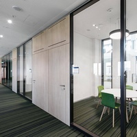 Gobelet mural de partition Portable pour porte de bureau, partition en verre fixé, bicyclette pour construction commerciale, 6 pièces