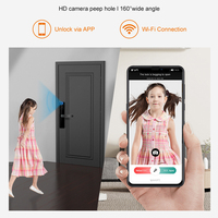 Cerradura de puerta motorizada electrónica para exteriores impermeable de alto rendimiento, cerradura de aplicación móvil Tuya, cerradura de puerta inteligente con huella dactilar