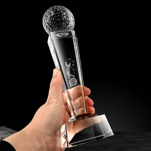 JY New Arrival Basketball Trophy Sports Blank K9 Crystal Trophy Award For Laser Engraving Presentation Gift