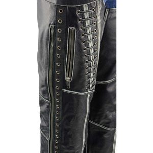 2025 Chaps d'équitation de moto en cuir de qualité supérieure pour femmes femmes motards-Medium - Product Image 5