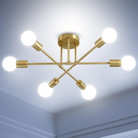 Lampe suspendue minimaliste nordique, lustre LED adapté aux chambres à coucher, salons, décoration d'éclairage noir et or