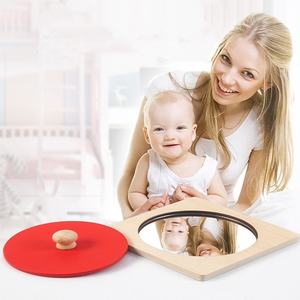 Strumenti didattici Montessori in legno per bambini Puzzle a specchio per bambini educazione precoce giocattoli specchio - Product Image 5