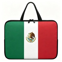 Sac d'ordinateur personnalisé avec drapeau sublimé de la République Fédérative du Brésil, sacoche pour ordinateur portable en néoprène imperméable