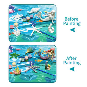 Juego de pintura de <span class=keywords><strong>sirena</strong></span> DIY | Kit de manualidades y artes creativas con pinturas de perlas, mapa de escena del océano | Regalo de juguete educativo <span class=keywords><strong>para</strong></span> niñas - Product Image 3
