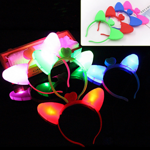 Coole LED-Leucht-Fiber-Optische Haarband mit Schleifenknoten für Graduierungsfeiern Geburtstagsparty Halloween Weihnachten Konzertzubehör - Product Image 6