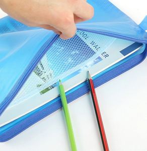 Wholesale <b>A4</b> B5 A5 Clear Waterproof Envelope Label Folder Pattern Zipper <b>File</b> Bag Frosted PVC Mesh Zipper Pouch Document Bag - Product Image 5