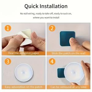 Luz nocturna LED inteligente con sensor de movimiento para iluminación de armarios en el hogar - Product Image 2