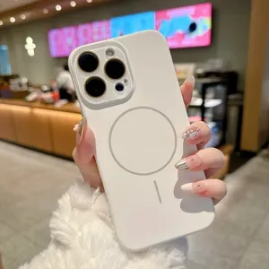 เคสซิลิโคนเหลว CHAOYIDIAN สำหรับ iPhone 16 14 13 <span class=keywords><strong>11</strong></span> 12 15 16 17ProMax รองรับการชาร์จไร้สายแบบแม่เหล็ก ป้องกันเลนส์กระจก - Product Image 5