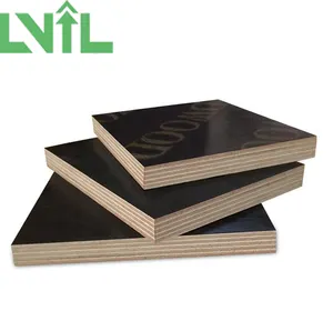 LIVL, alta calidad, 4 pies x 8 pies, película negra fenólica, madera contrachapada para construcción, 12mm, 18mm, madera contrachapada para encofrado de construcción