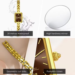 Reloj de Pulsera para Mujer, Modelo 3691, Versátil, Dorado, Resistente al Agua 3BAR, Cuarzo, Acero Inoxidable, con Manecillas - Product Image 5