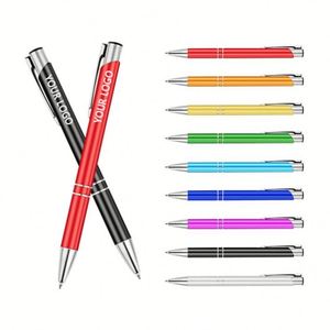 Promotion en gros : Stylos à bille métalliques bon marché avec impression personnalisée gravée au laser, logo de marque, cadeau stylo à bille - Product Image 1