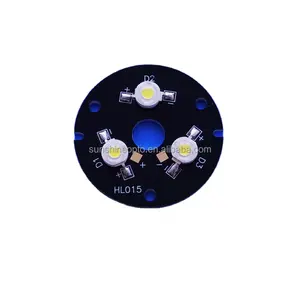3 IN 1 Board 3x1w 3x3w Aluminum PCB board customized for 3 LED LENS