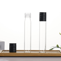 Usine Personnalisé Haute Borosilicate 50ml 100ml Tube De Verre Bouteille pour Emballage De Vin Whisky Tequila Liqueur Esprit Petite bouteille En Verre