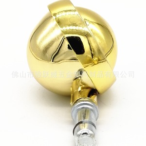 Gold Alloy Furniture Casters 2.5 Inch Spherical Metal <b>Wheels</b> With Plain Bearing For Carpet Use - Product Image 5