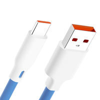 Kabel USB A ke C Pengisian Cepat Tembaga Murni 100W 120W 5A Silikon untuk Komputer & Printer