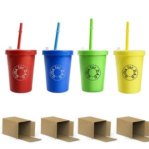 Gobelets réutilisables écologiques 15OZ pour enfants avec paille, sans BPA, personnalisables, pour festivals et stades, pour boissons chaudes et froides, incassables, pour fêtes - Product Image 4