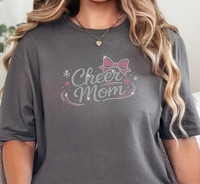 Nouvelle Arrivée Noël OFF Cheer Mom T-shirts personnalisés avec strass, vêtements DIY, logo sur mesure pour cheerleading