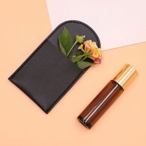 Portable Faux Leather Perfume Holder Elegant <b>Mini</b> Perfume Storage Bag Luxury <b>Lipstick</b> Storage Sleeve As Gift with Custom Logo - Product Image 4