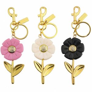 Rhinestone Flower Keychain Metal <b>Key</b> <b>Ring</b> Fashion Bag Charm <b>for</b> <b>Women</b> Daily Decor Gift - Product Image 4