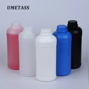 UMETASS-botella de plástico de 1L y 1000ml, materia crudo, etiqueta personalizada para pesticidas, fertilizante líquido