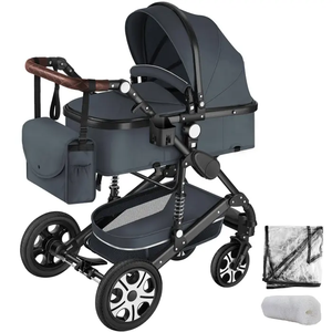 Passeggino 3 in 1 con <span class=keywords><strong>Seggiolino</strong></span> Auto di Sicurezza, Cintura a 5 Punti, Modello Reclinabile e con Tessuto in Lino e Oxford - Product Image 4