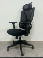 Chaise de bureau ergonomique moderne et confortable à roulettes pivotantes, en tissu maillé, réglable en hauteur, avec base chromée – Prix usine