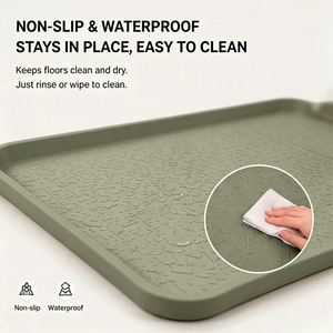 Tapis d'alimentation pour animaux de compagnie pliable, écologique, non toxique, en silicone imperméable, <span class=keywords><strong>anti</strong></span>-fuite, pour chien et chat, pour la voiture - Product Image 5